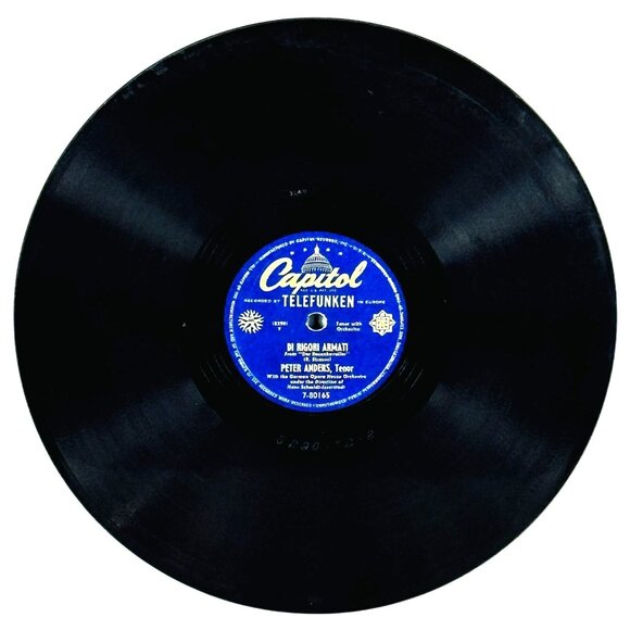 Peter Anders - Hindulied / Di Rigori Armati - 7-80165 Capitol Telefunken 78 RPM - Picture 4 of 4